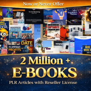 2 Million+ eBooks & 2 Million PLR Articles Complete Digital Library with Reseller Rights