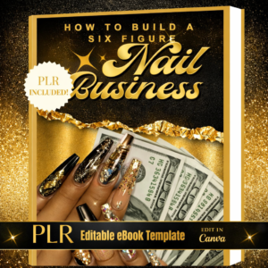 Nail Business PLR eBook Done-For-You Canva Template for Passive Income & Resale