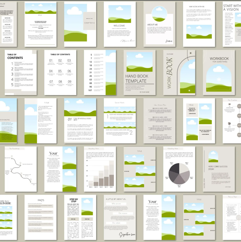 Canva eBook Template, Course WorkBook Template, How to Create e-Book,150 EBook Template Canva - Image 4