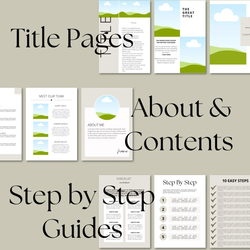 Canva eBook Template, Course WorkBook Template, How to Create e-Book,150 EBook Template Canva - Image 2