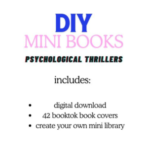 Psychological Thriller DIY MiniBooks | DIGITAL PDF Printout | Printable Mini Book Kit